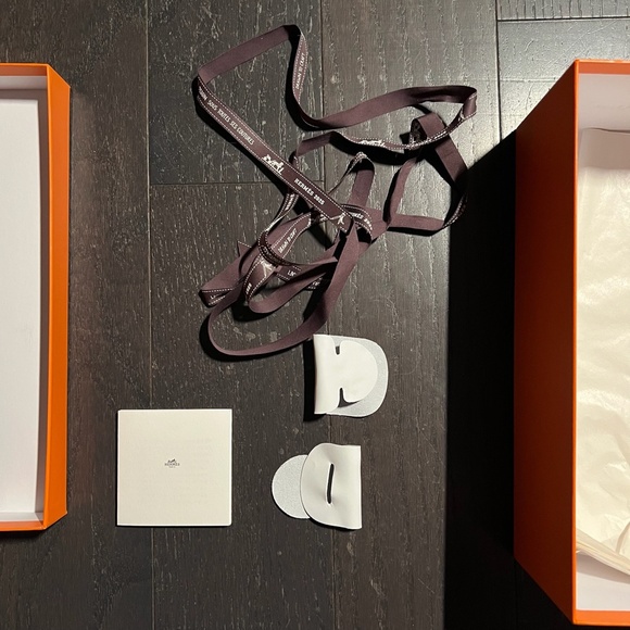 Hermes medium empty box case decoration storage orange ribbon tissue - Picture 14 of 14